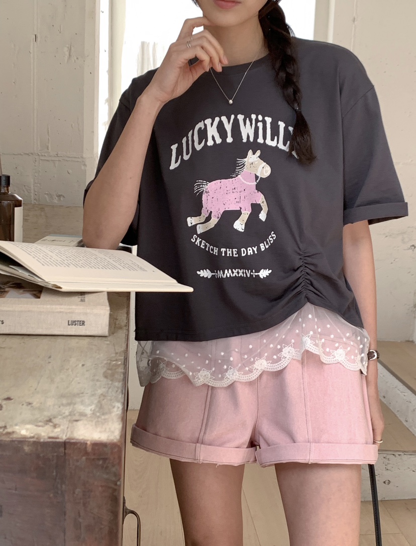 RE:FRESH-L韓國直郵女裝新品時尚熱賣真品職業休閑短褲口袋RE:FRESH短褲