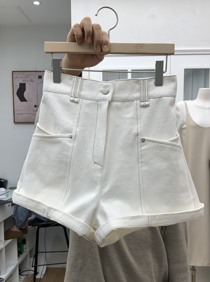 RE:FRESH-L韓國直郵女裝新品時尚熱賣真品職業休閑短褲口袋RE:FRESH短褲圖色1