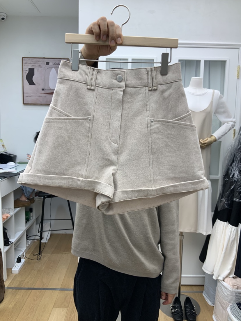 RE:FRESH-L韓國直郵女裝新品時尚熱賣真品職業休閑短褲口袋RE:FRESH短褲圖色3