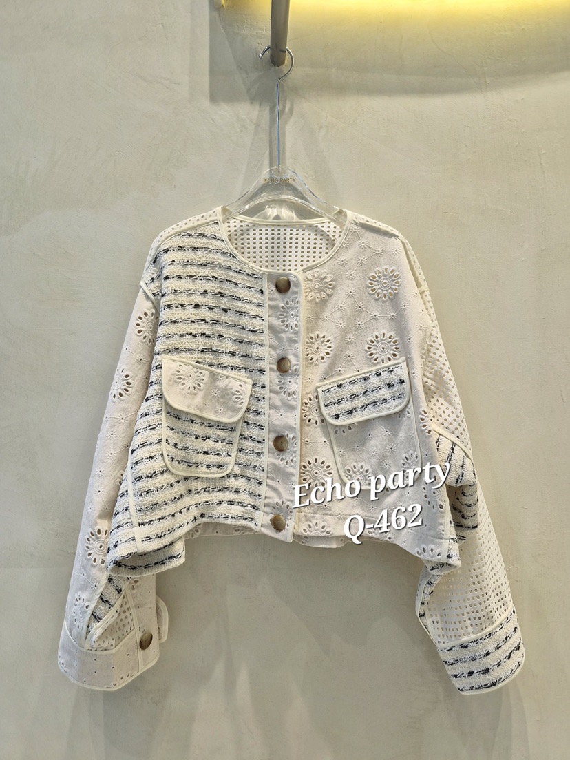 ECHOPARTY東大門代購女士新品推薦真品26春夏熱賣夾克刺繡ECHOPARTY夾克圖色1