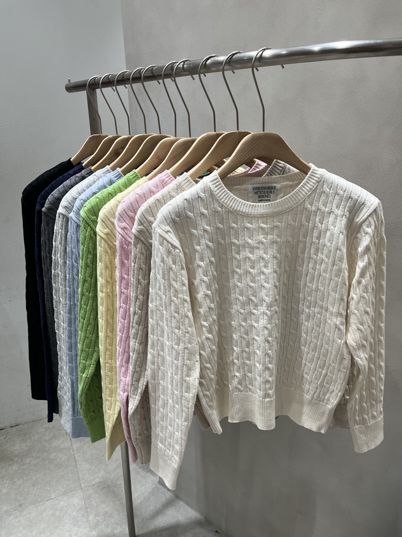 EVERCOMMERCE METICULOUSLY DESIGNED東大門直郵女士新品時尚針織衫棉布EVERCOMMERCE METICULOUSLY DESIGNED針織衫