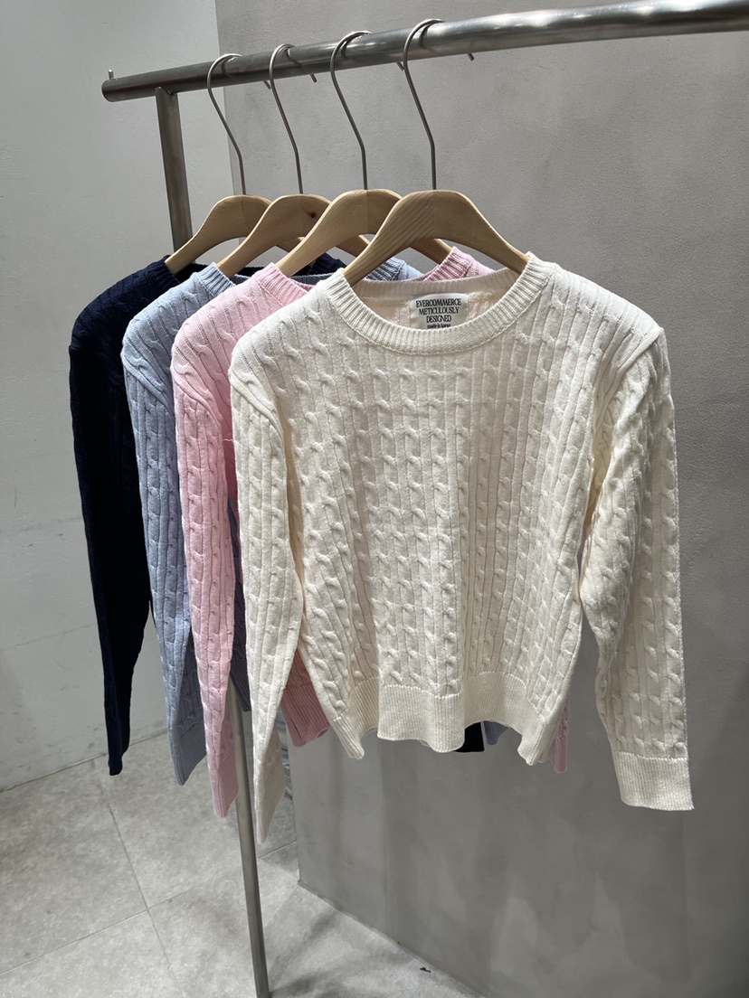 EVERCOMMERCE METICULOUSLY DESIGNED東大門直郵女士新品時尚針織衫棉布EVERCOMMERCE METICULOUSLY DESIGNED針織衫