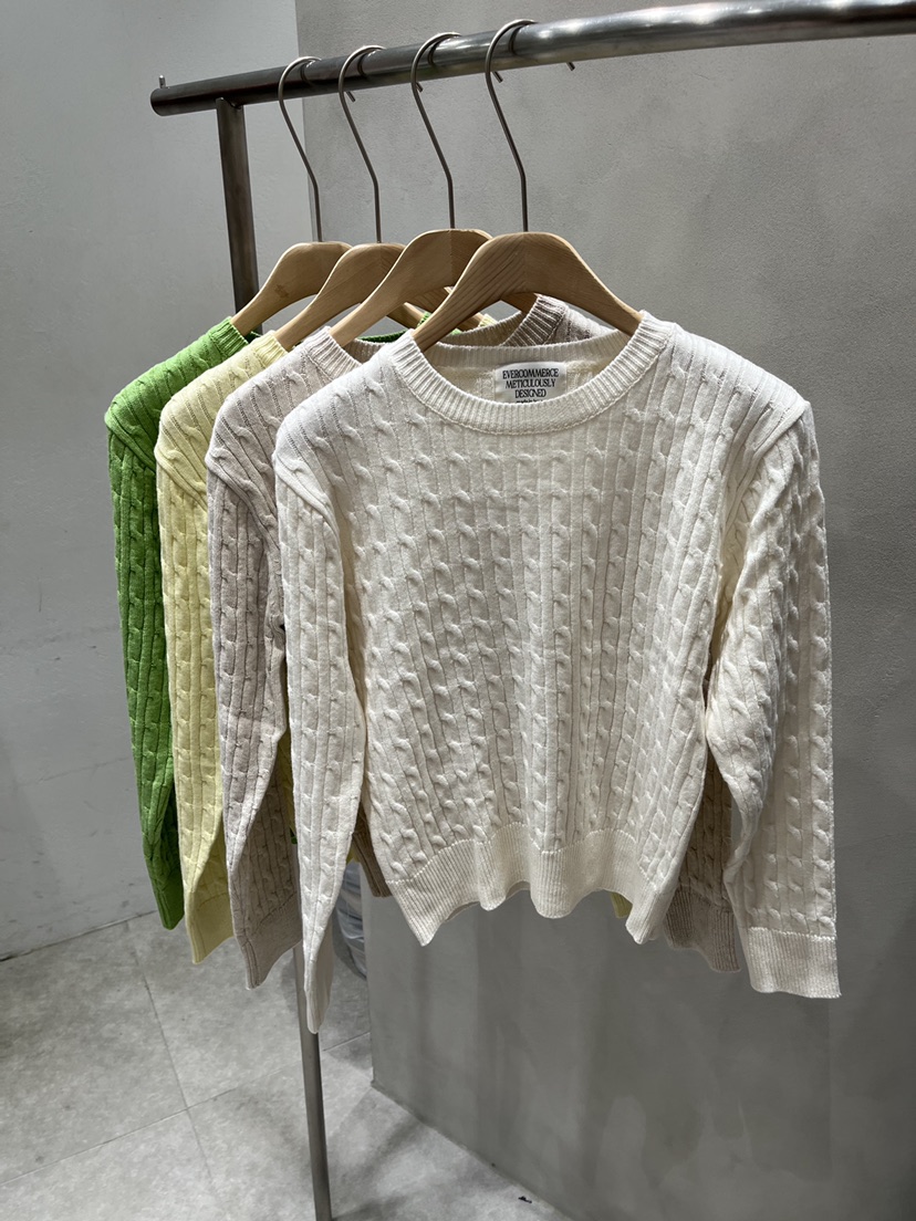 EVERCOMMERCE METICULOUSLY DESIGNED東大門直郵女士新品時尚針織衫棉布EVERCOMMERCE METICULOUSLY DESIGNED針織衫