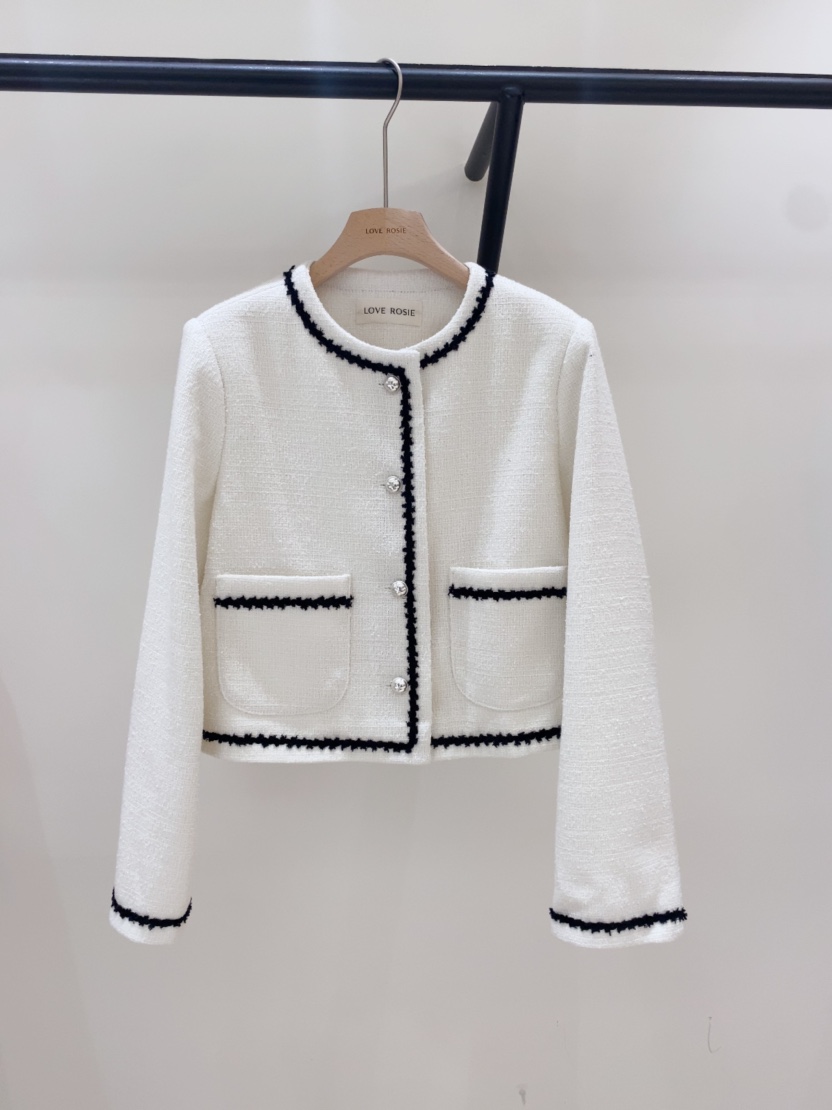 LOVE ROSIE韓國直郵女裝新款時尚職業熱賣26春夏夾克粗花呢LOVE ROSIE夾克圖色1