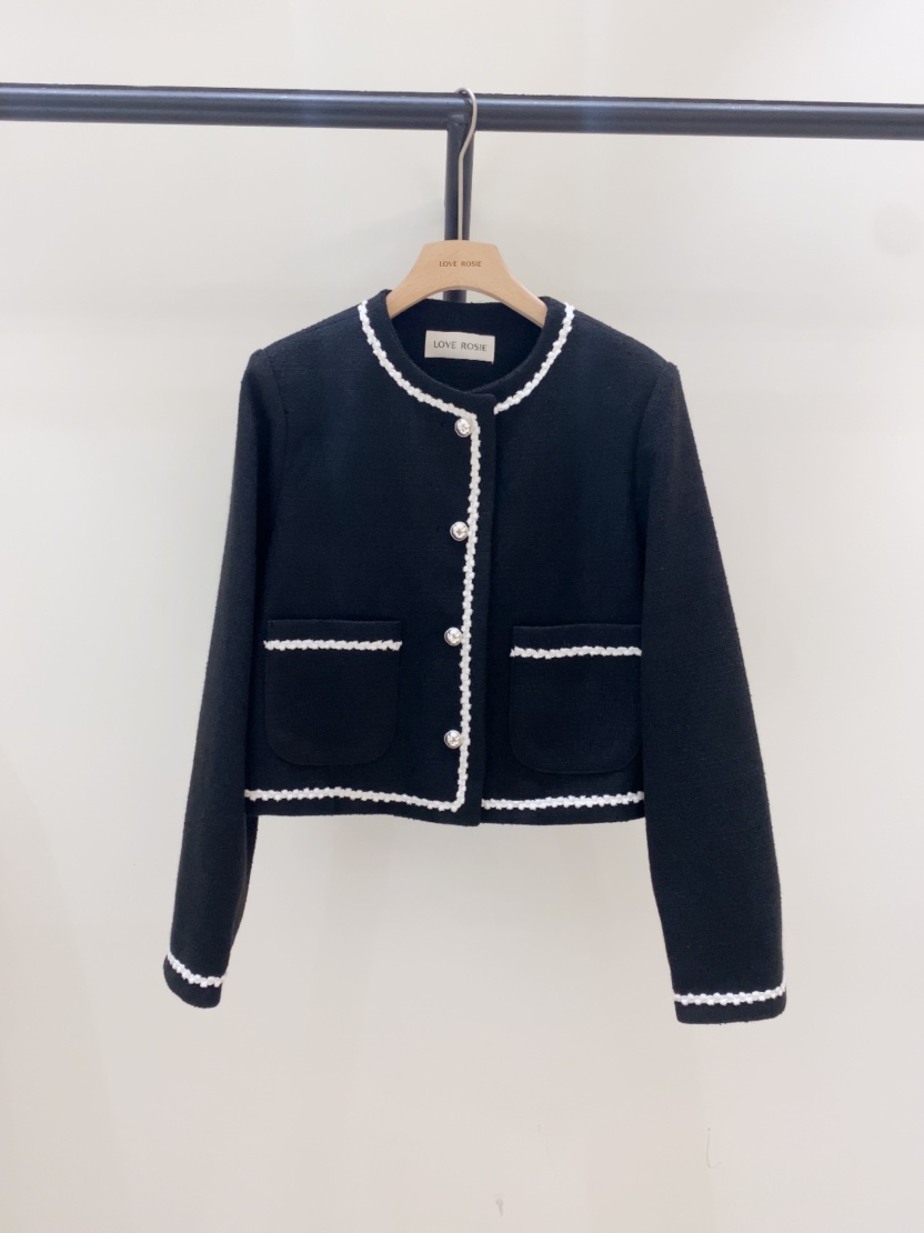 LOVE ROSIE韓國直郵女裝新款時尚職業熱賣26春夏夾克粗花呢LOVE ROSIE夾克圖色2