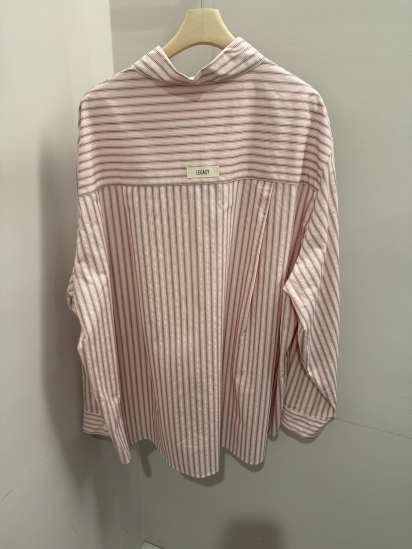 LEGACY韓國直郵女裝新款熱賣職業時尚休閑襯衫蕾絲衫條紋LEGACY襯衫/蕾絲衫