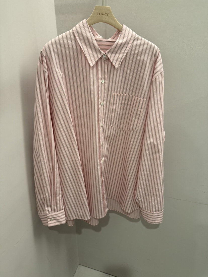 LEGACY韓國直郵女裝新款熱賣職業時尚休閑襯衫蕾絲衫條紋LEGACY襯衫/蕾絲衫圖色1