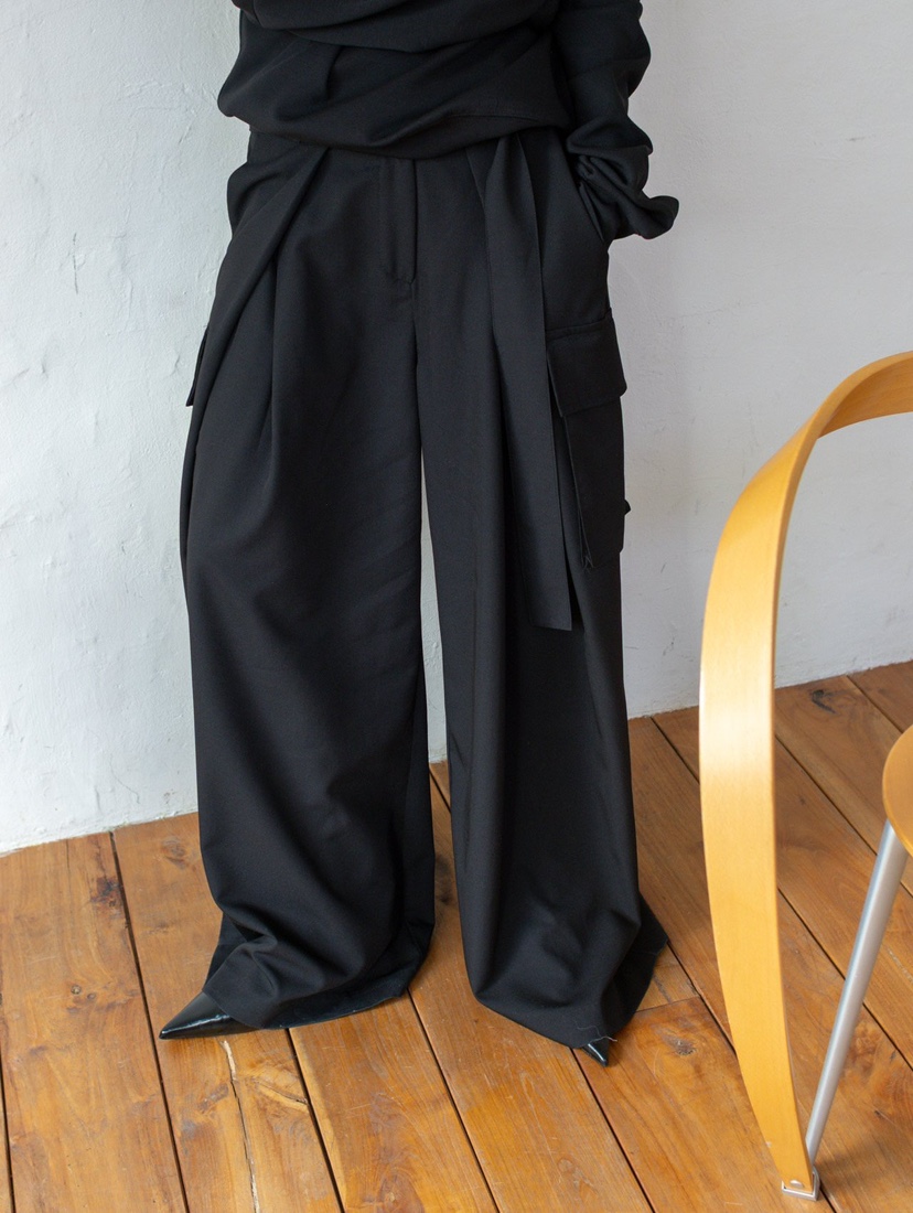 INSSENSE-A東大門實拍女士新款推薦職業熱賣時尚休閑褲腰帶INSSENSE-A休閑褲