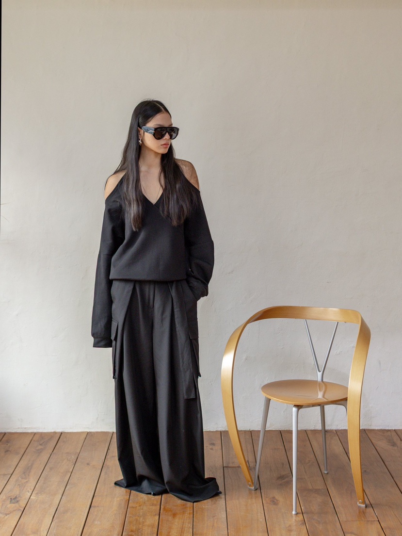 INSSENSE-A東大門實拍女士新款推薦職業熱賣時尚休閑褲腰帶INSSENSE-A休閑褲