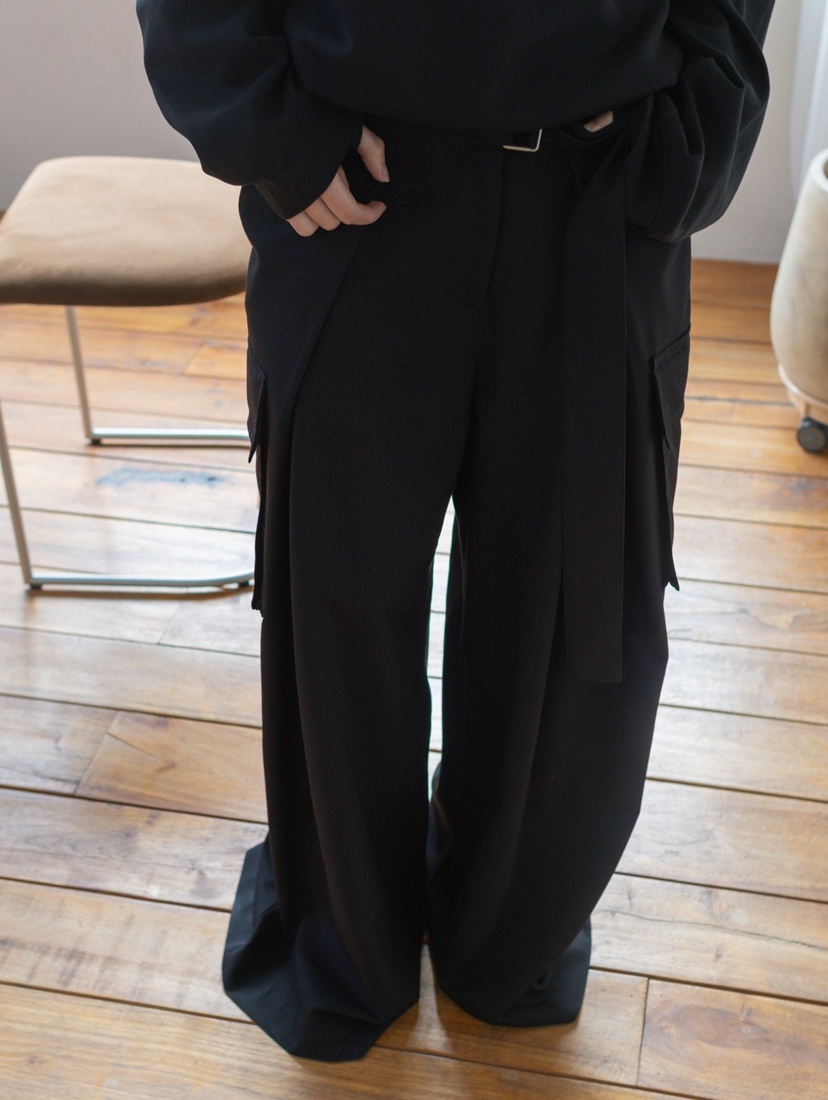 INSSENSE-A東大門實拍女士新款推薦職業熱賣時尚休閑褲腰帶INSSENSE-A休閑褲