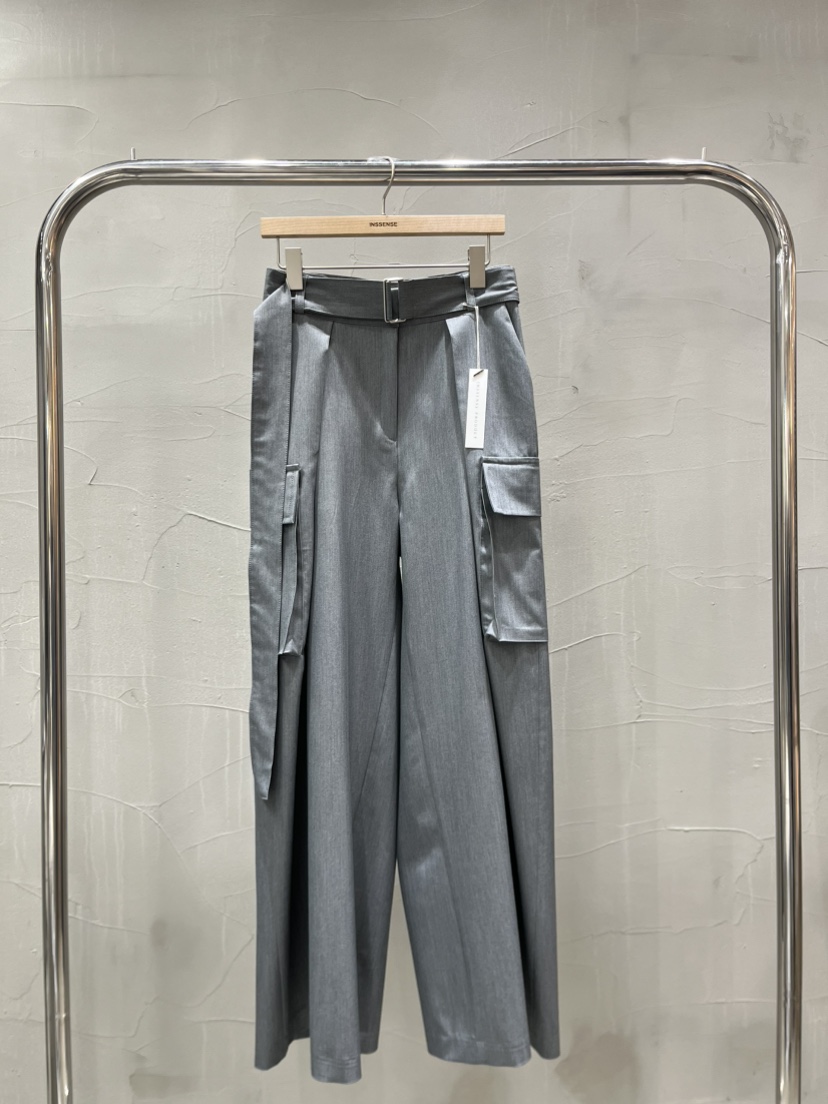 INSSENSE-A東大門實拍女士新款推薦職業熱賣時尚休閑褲腰帶INSSENSE-A休閑褲圖色1