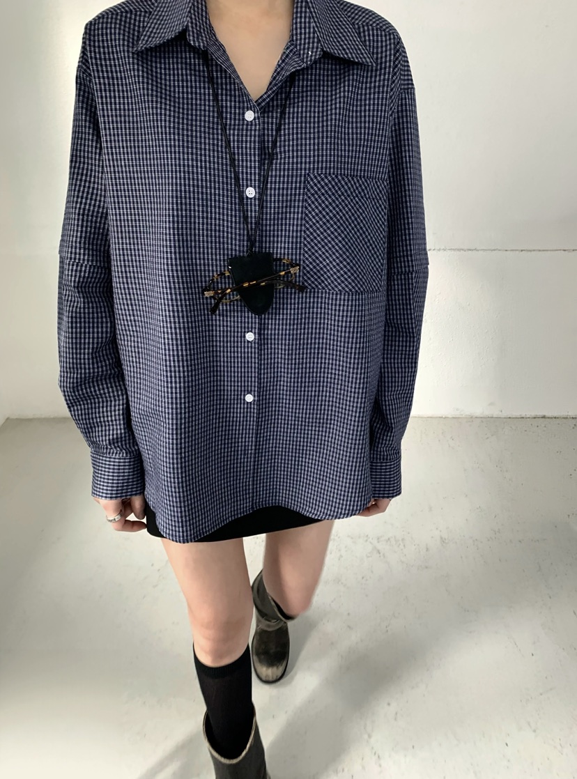 X-MOOD韓國直郵女裝新品推薦26春夏職業人氣襯衫蕾絲衫格子X-MOOD襯衫/蕾絲衫