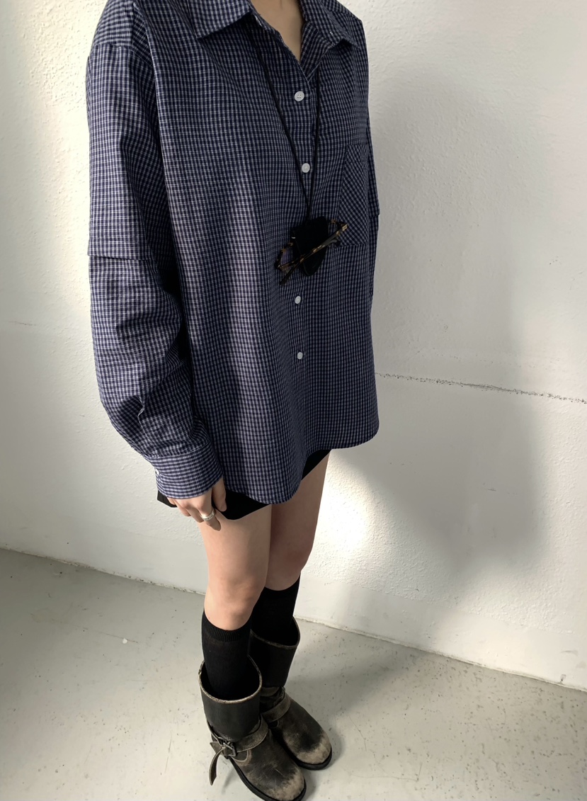 X-MOOD韓國直郵女裝新品推薦26春夏職業人氣襯衫蕾絲衫格子X-MOOD襯衫/蕾絲衫