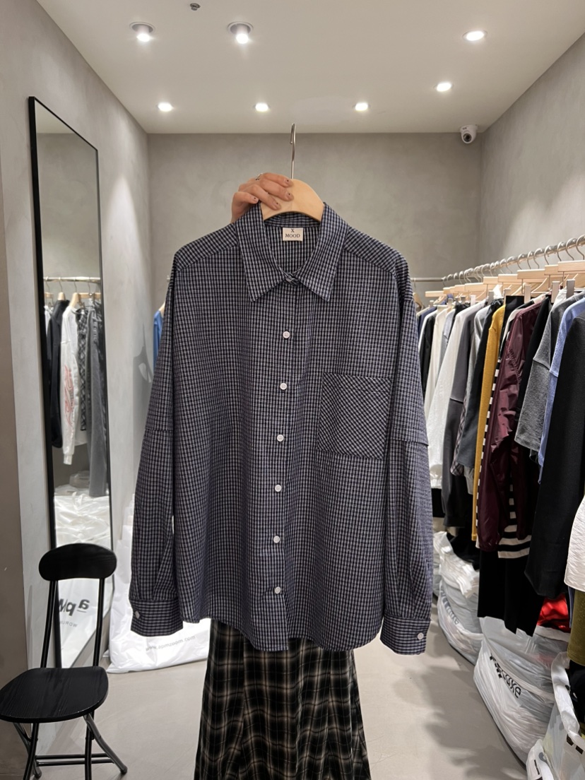 X-MOOD韓國直郵女裝新品推薦26春夏職業人氣襯衫蕾絲衫格子X-MOOD襯衫/蕾絲衫圖色2