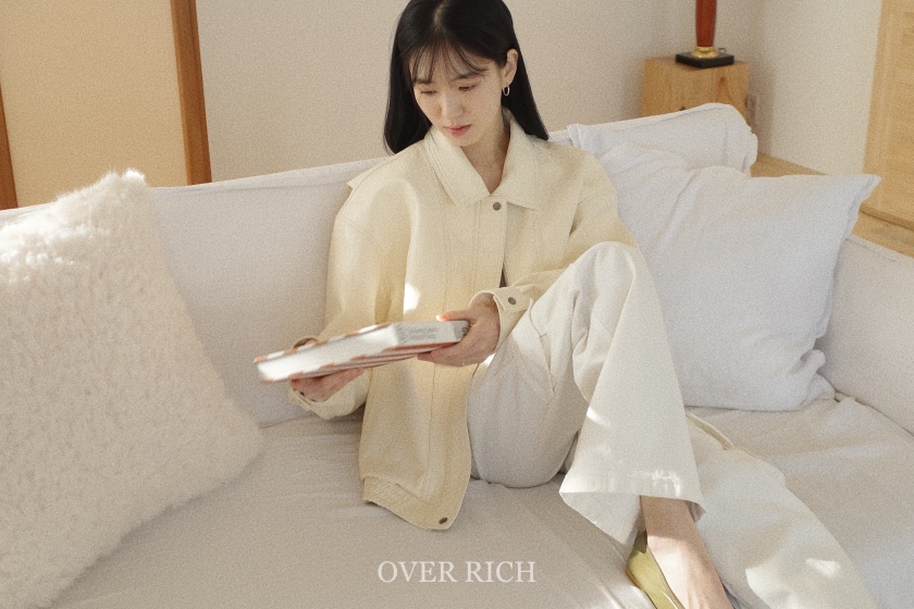 OVER RICH東大門代購女士新品26春夏職業休閑人氣皮衣皮革OVER RICH皮衣