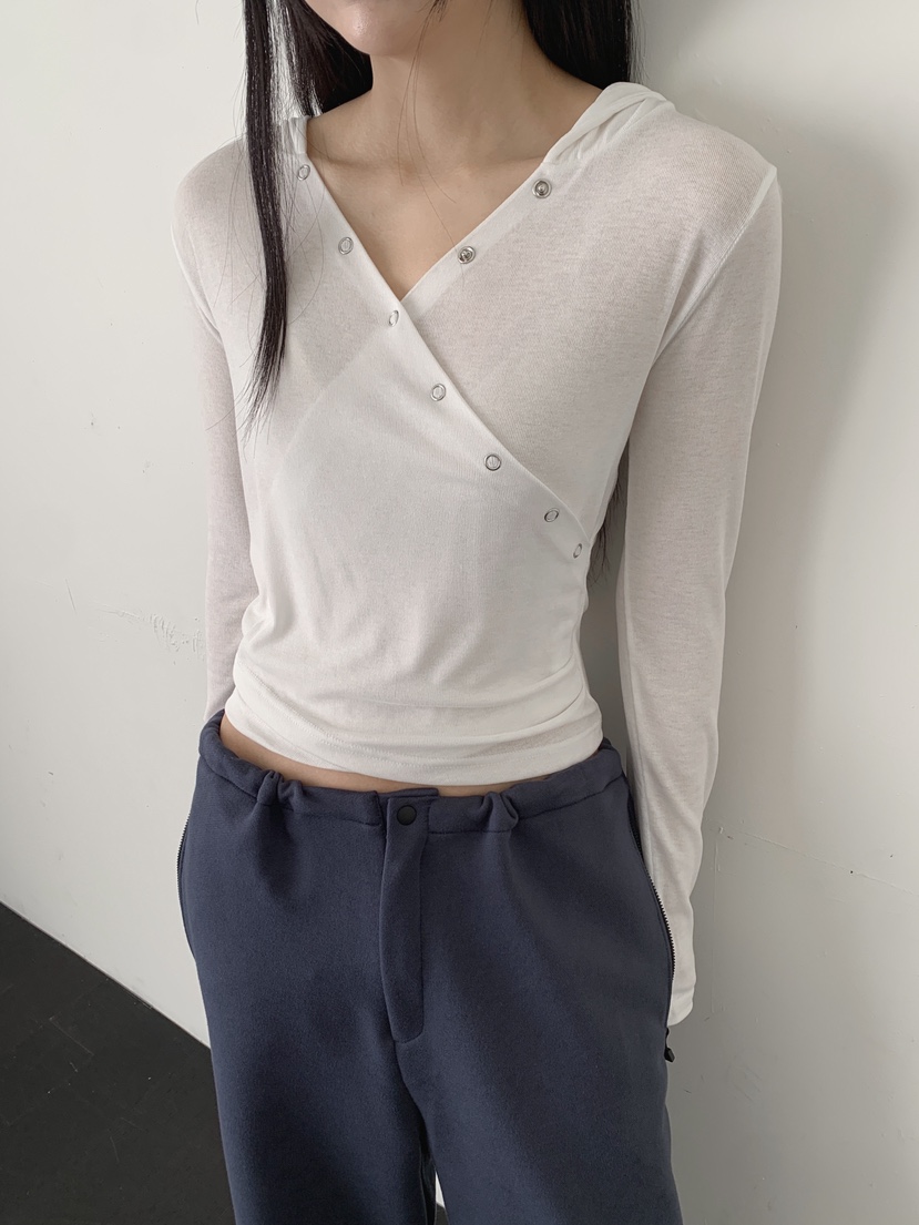 COME OPEN/HAPER東大門代購女士新款時尚真品長袖T恤鏤空COME OPEN/HAPER長袖T恤