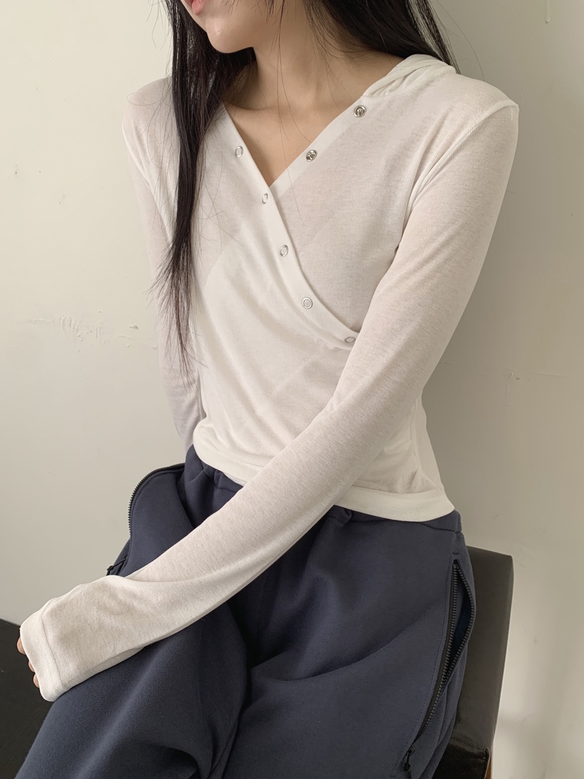 COME OPEN/HAPER東大門代購女士新款時尚真品長袖T恤鏤空COME OPEN/HAPER長袖T恤