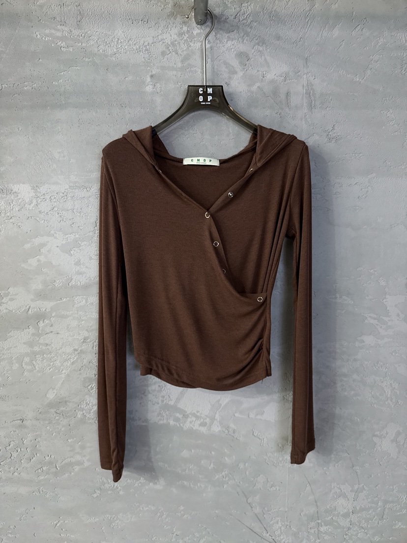 COME OPEN/HAPER東大門代購女士新款時尚真品長袖T恤鏤空COME OPEN/HAPER長袖T恤圖色2