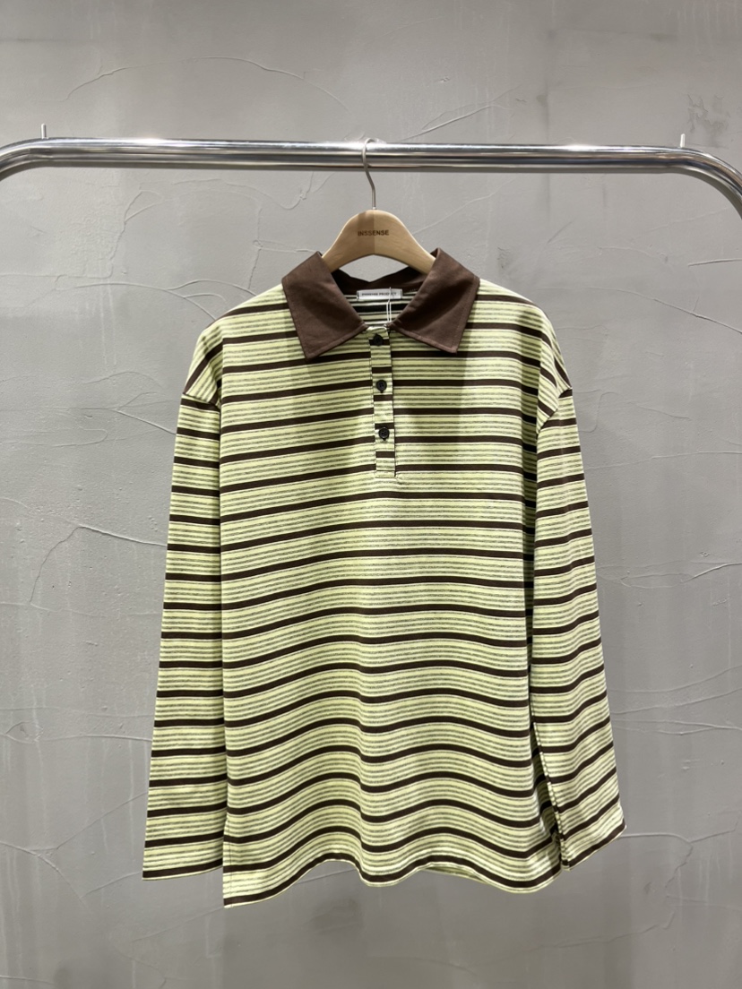 INSSENSE-A東大門實拍女裝新品人氣熱賣長袖T恤復古條紋INSSENSE-A長袖T恤圖色1