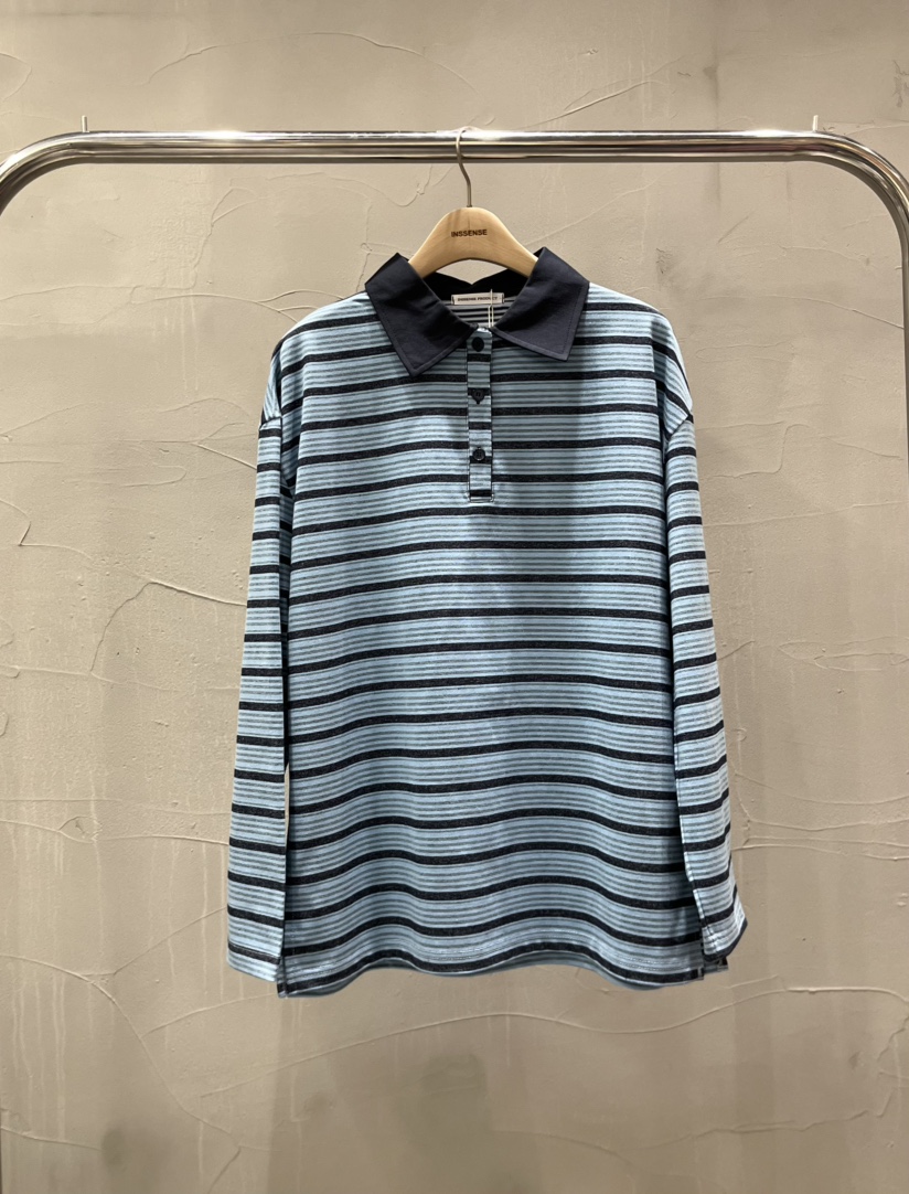 INSSENSE-A東大門實拍女裝新品人氣熱賣長袖T恤復古條紋INSSENSE-A長袖T恤圖色2