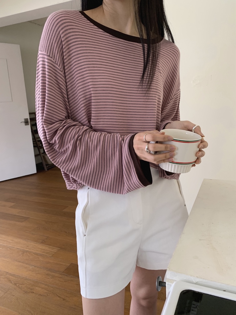 COME OPEN/HAPER韓國直郵女士新品時尚熱賣職業長袖T恤COME OPEN/HAPER長袖T恤