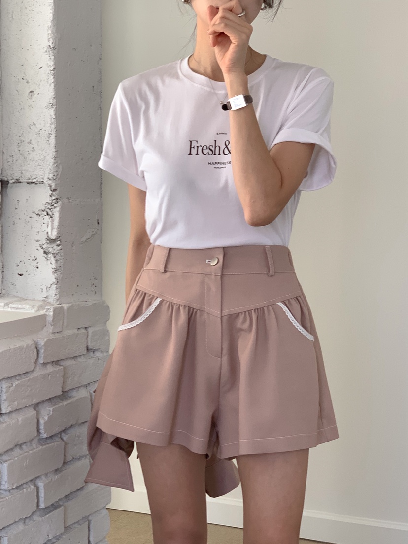 RE:FRESH-L東大門代購女裝新款職業26春夏休閑人氣短褲口袋RE:FRESH短褲