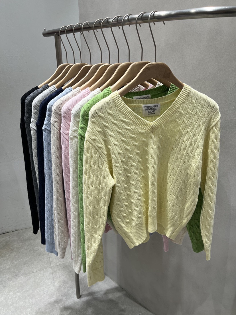 EVERCOMMERCE METICULOUSLY DESIGNED東大門實拍女士新款時尚針織衫棉布EVERCOMMERCE METICULOUSLY DESIGNED針織衫