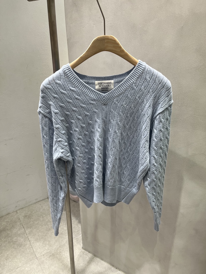 EVERCOMMERCE METICULOUSLY DESIGNED東大門實拍女士新款時尚針織衫棉布EVERCOMMERCE METICULOUSLY DESIGNED針織衫圖色1