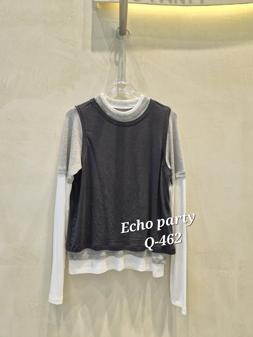 ECHOPARTY韓國直郵女裝新款休閑人氣職業推薦真品長袖T恤ECHOPARTY長袖T恤圖色2