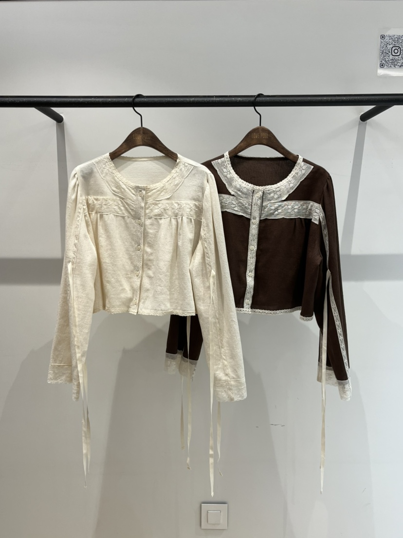 LOVE PULL韓國直郵女士新品真品職業推薦襯衫蕾絲衫刺繡LOVE PULL襯衫/蕾絲衫