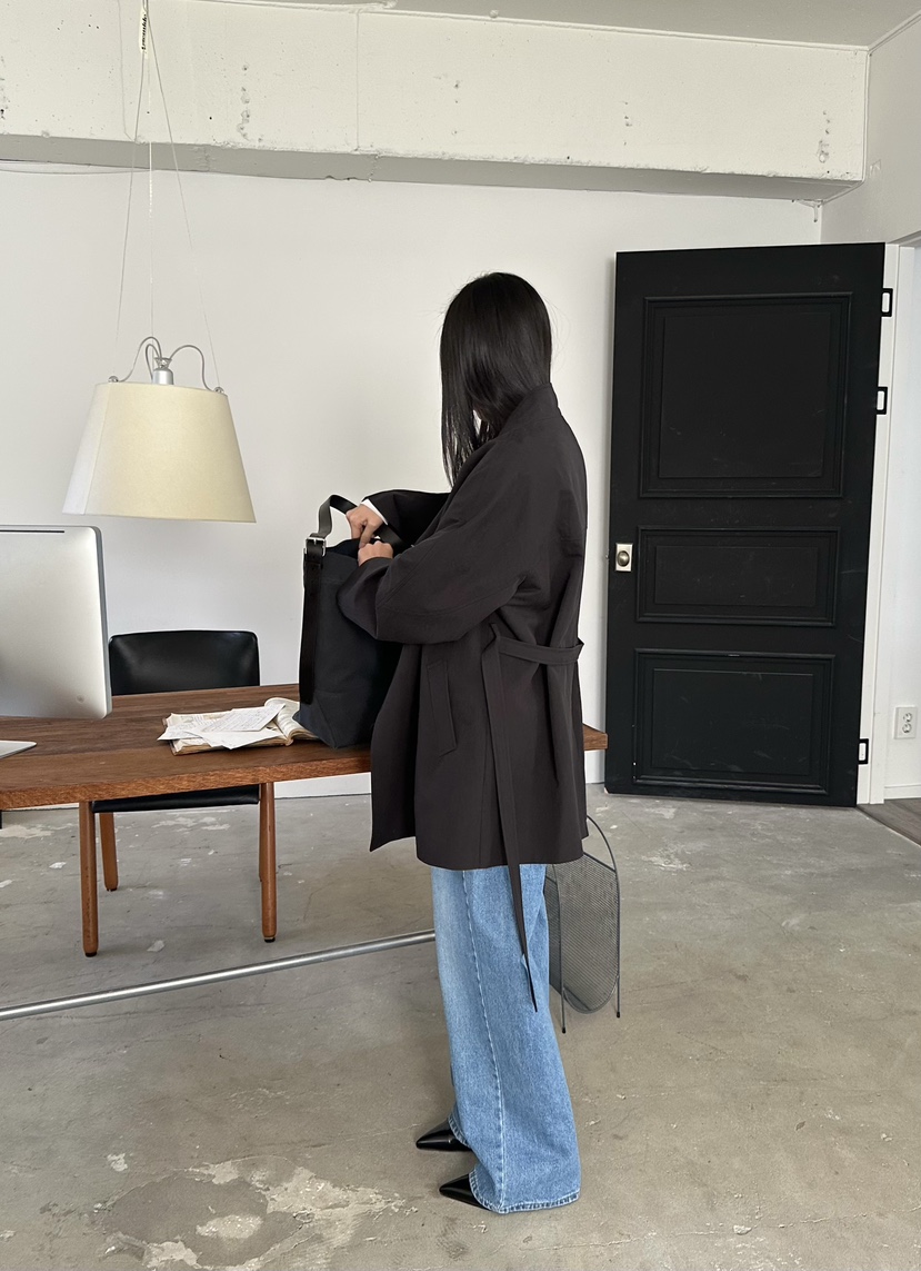 LE VASE東大門代購女士新品真品時尚熱賣26春夏夾克含腰帶LE VASE夾克