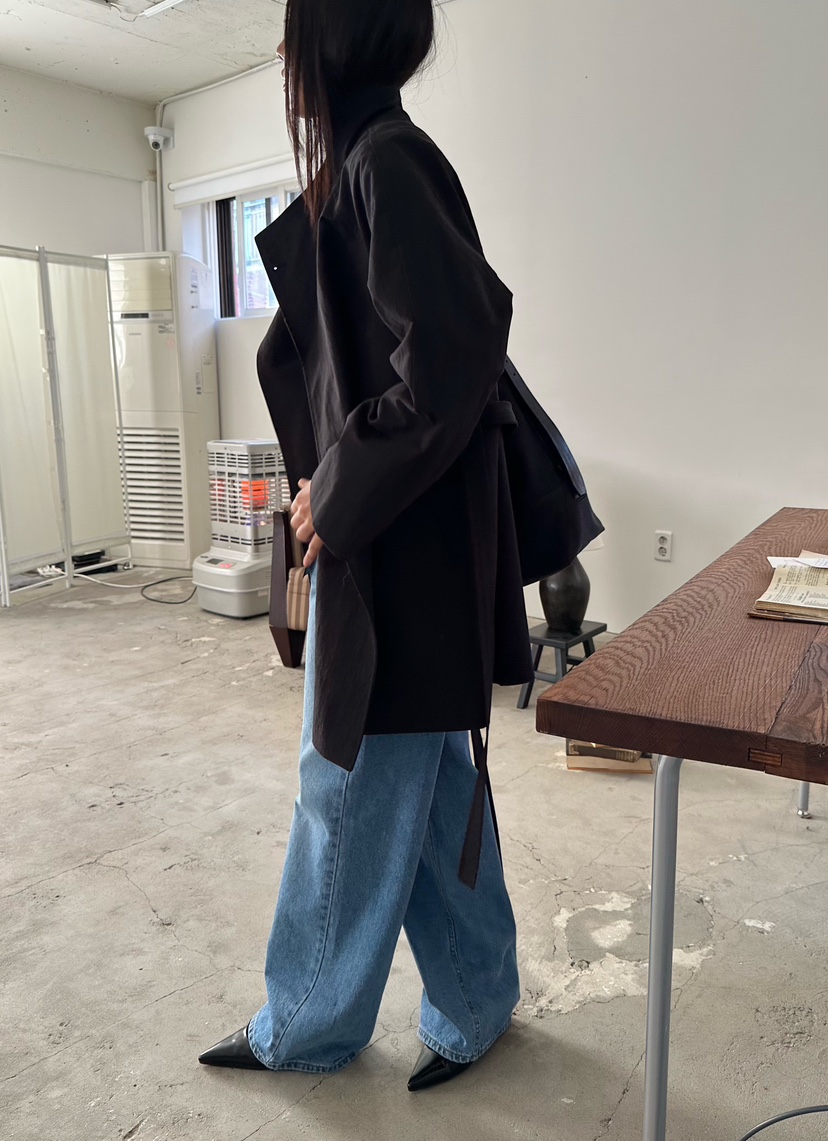 LE VASE東大門代購女士新品真品時尚熱賣26春夏夾克含腰帶LE VASE夾克