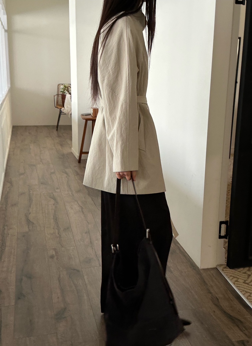 LE VASE東大門代購女士新品真品時尚熱賣26春夏夾克含腰帶LE VASE夾克