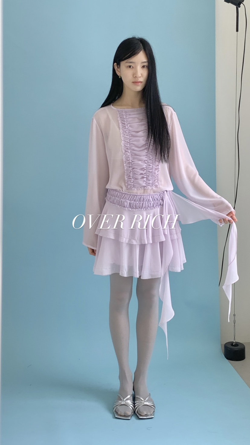 OVER RICH東大門直郵女裝新款熱賣時尚真品休閑襯衫蕾絲衫OVER RICH襯衫/蕾絲衫