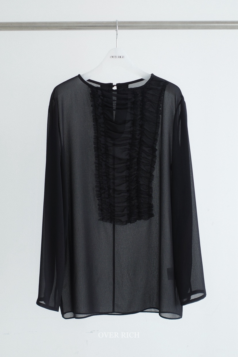 OVER RICH東大門直郵女裝新款熱賣時尚真品休閑襯衫蕾絲衫OVER RICH襯衫/蕾絲衫圖色3