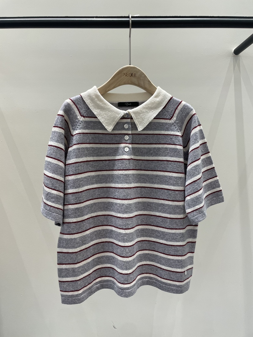 NEOUL東大門代購女士新款26春夏推薦熱賣休閑人氣時尚針織衫NEOUL/ahin雙領標簽針織衫圖色2