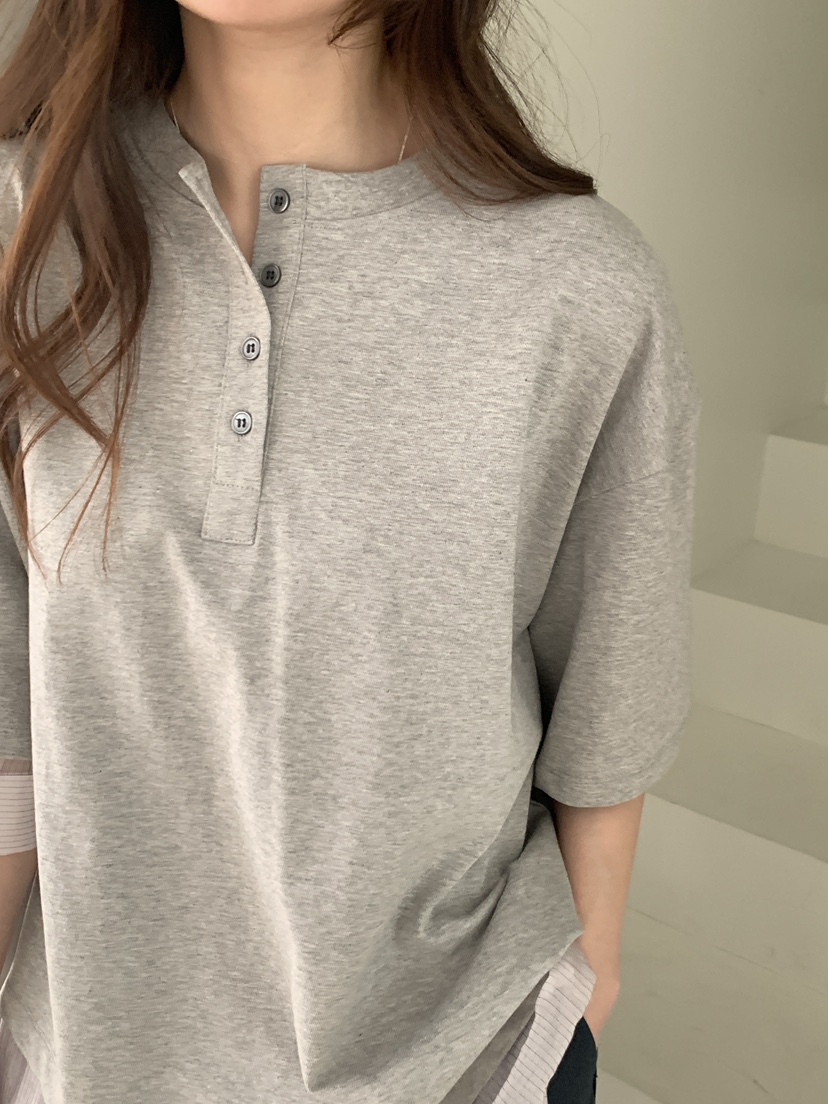 NOTHING韓國直郵女裝新品真品熱賣休閑推薦長袖T恤假兩件NOTHING長袖T恤