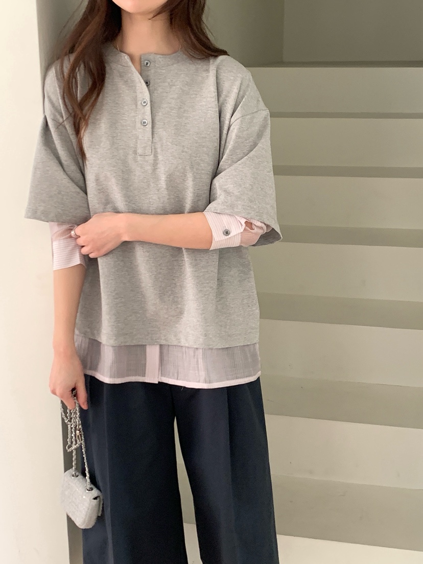 NOTHING韓國直郵女裝新品真品熱賣休閑推薦長袖T恤假兩件NOTHING長袖T恤