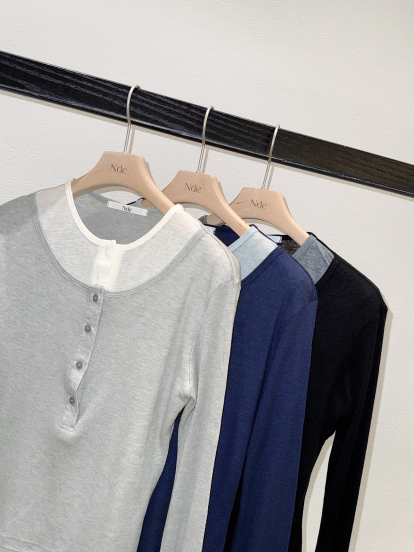 NDE韓國代購女士新款熱賣26春夏職業人氣真品時尚長袖T恤BOHEME_NDE長袖T恤