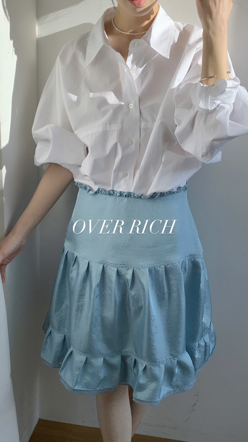 OVER RICH韓國代購女士新品熱賣時尚休閑人氣半身裙中短裙OVER RICH半身裙/中短裙