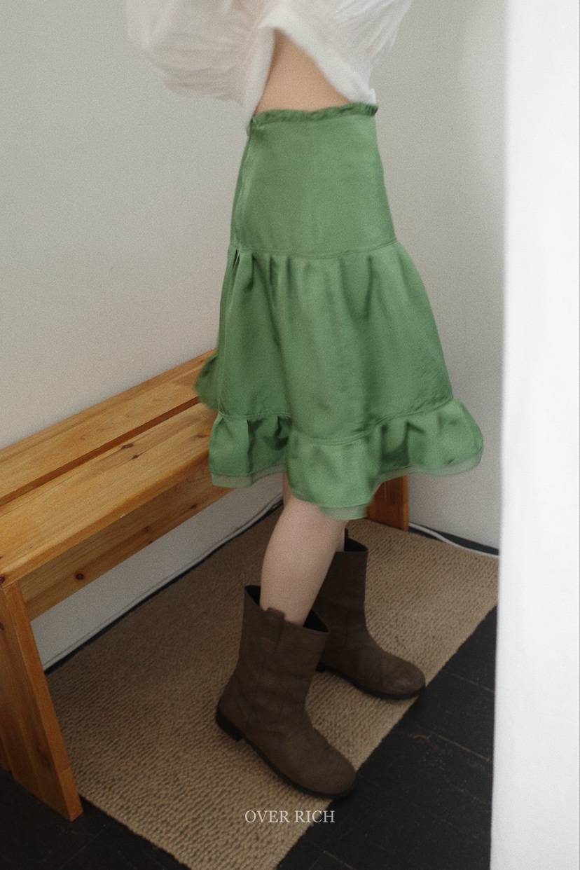 OVER RICH韓國代購女士新品熱賣時尚休閑人氣半身裙中短裙OVER RICH半身裙/中短裙