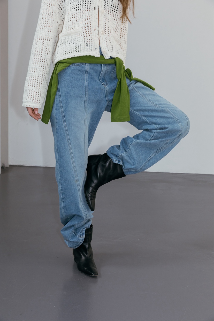 UNBOUND東大門代購女裝新品人氣職業熱賣時尚26春夏牛仔褲V領UNBOUND牛仔褲