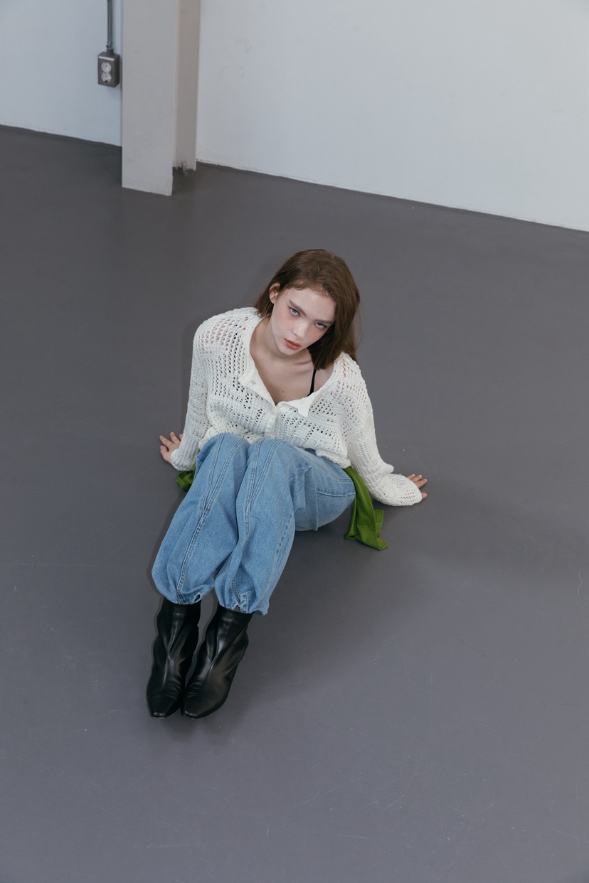 UNBOUND東大門代購女裝新品人氣職業熱賣時尚26春夏牛仔褲V領UNBOUND牛仔褲