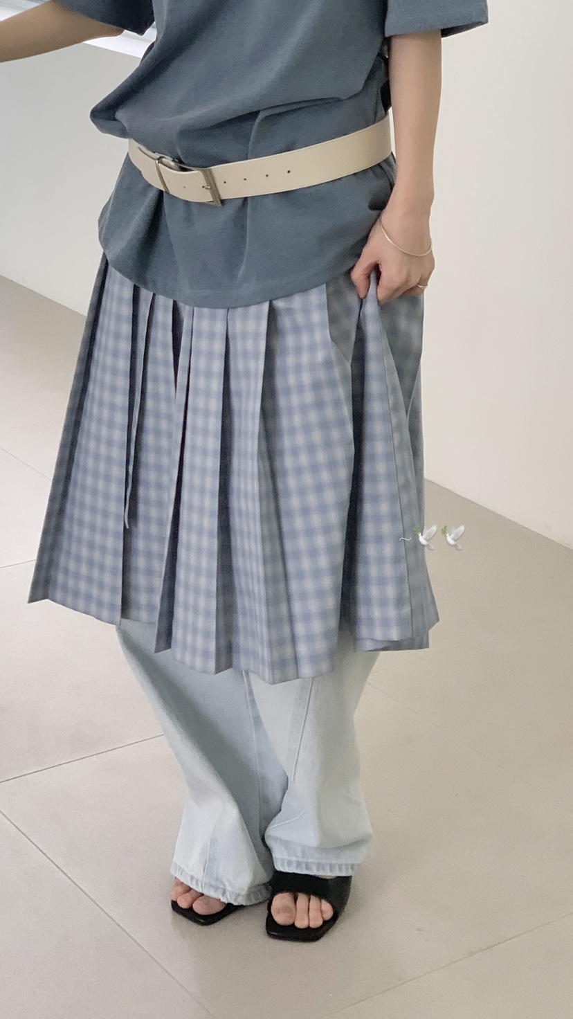 OVER RICH韓國代購女士新品26春夏時尚真品人氣長裙含腰帶OVER RICH長裙