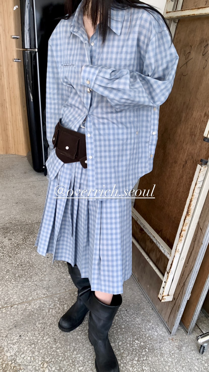 OVER RICH韓國代購女士新品26春夏時尚真品人氣長裙含腰帶OVER RICH長裙