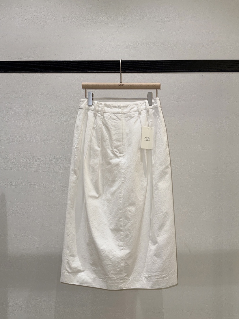 NDE東大門實拍女裝新款職業人氣熱賣真品26春夏長裙棉質褶裥BOHEME_NDE長裙圖色1