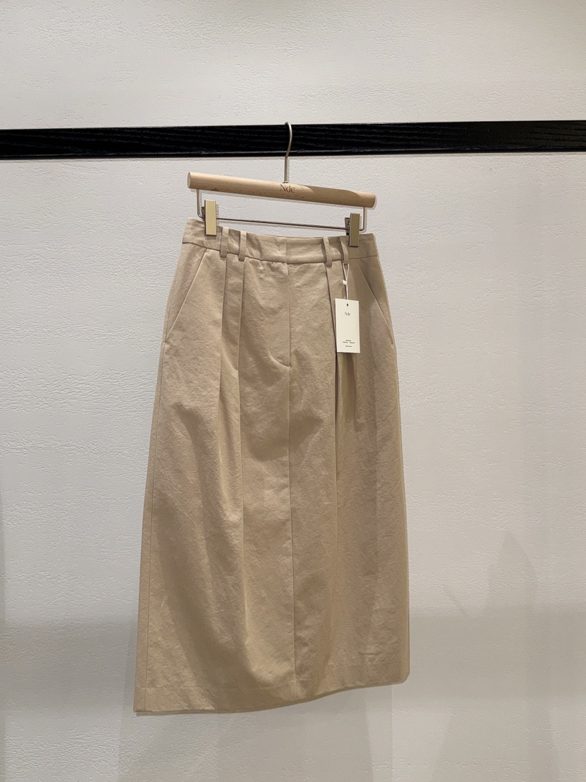 NDE東大門實拍女裝新款職業人氣熱賣真品26春夏長裙棉質褶裥BOHEME_NDE長裙圖色2