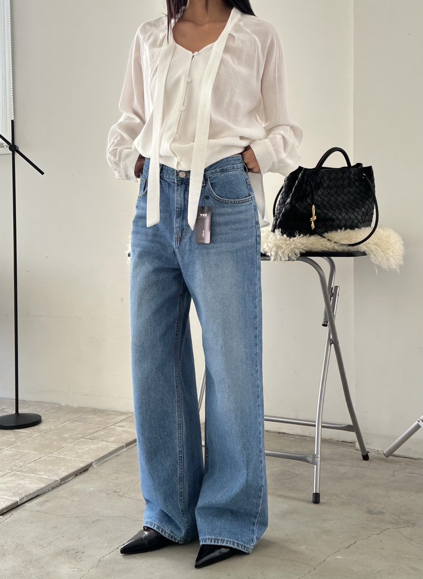 LE VASE東大門代購女裝新款推薦休閑熱賣職業真品牛仔褲LE VASE牛仔褲