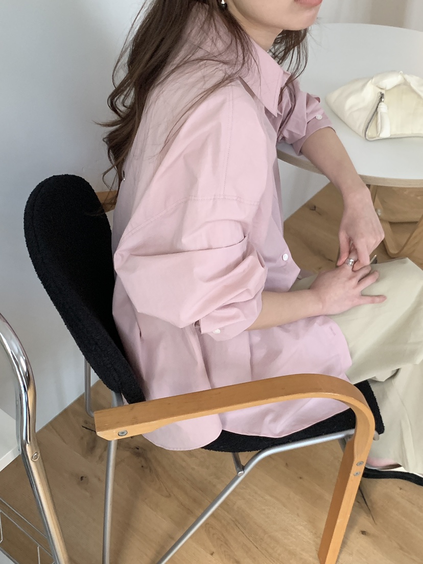 NOTHING東大門直郵女士新款熱賣職業26春夏襯衫蕾絲衫棉質寬松NOTHING襯衫/蕾絲衫