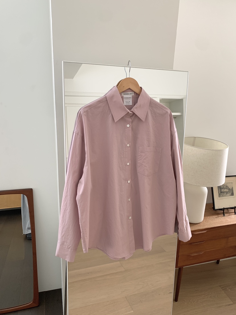 NOTHING東大門直郵女士新款熱賣職業26春夏襯衫蕾絲衫棉質寬松NOTHING襯衫/蕾絲衫